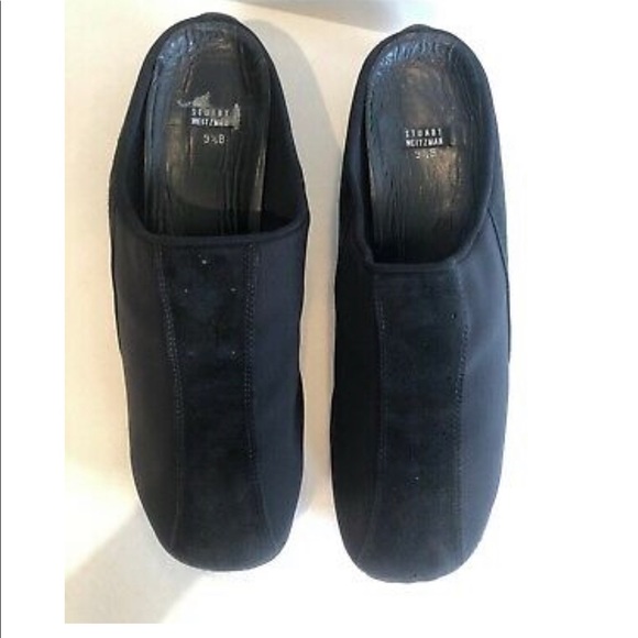 STUART WEITZMAN Black Mule Slip-on Round Toe Flat - Picture 3 of 7